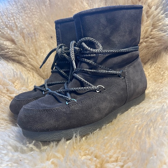 MOON BOOT Far Side Low in Gray Suede sz37 - Picture 9 of 13